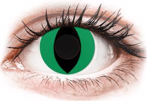 CRAZY LENS - Cat Eye Green - nedioptrické jednodenní (2 čočky)